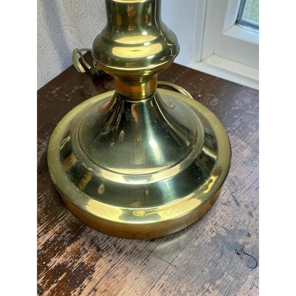 Mid Century Modern Vintage Brass Swing Arm Lamp Pleated Shade‎ 14